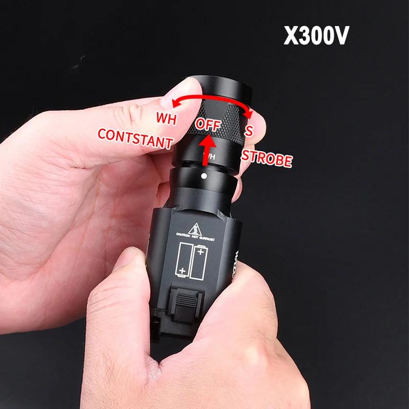 Tactique Surefir X300 X300U Ultra X300V XH35 pistolet en métal lumière stroboscopique LED adapté 20m