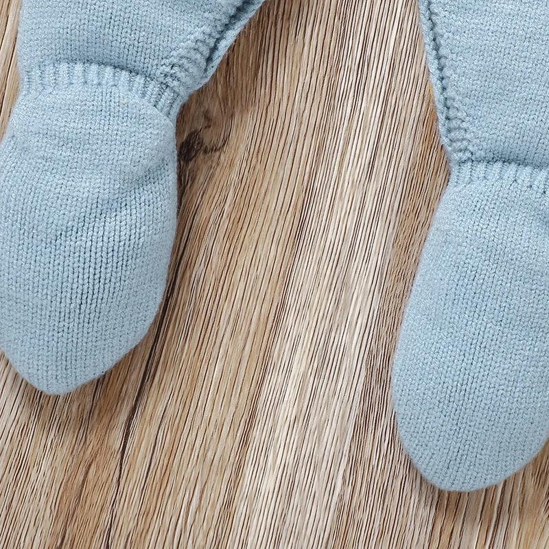 Barboteuse Bergame en Tricot Doux pour Bébé Garçon de 0 à 18 Mois, Combinaison à Manches sulfet Col 