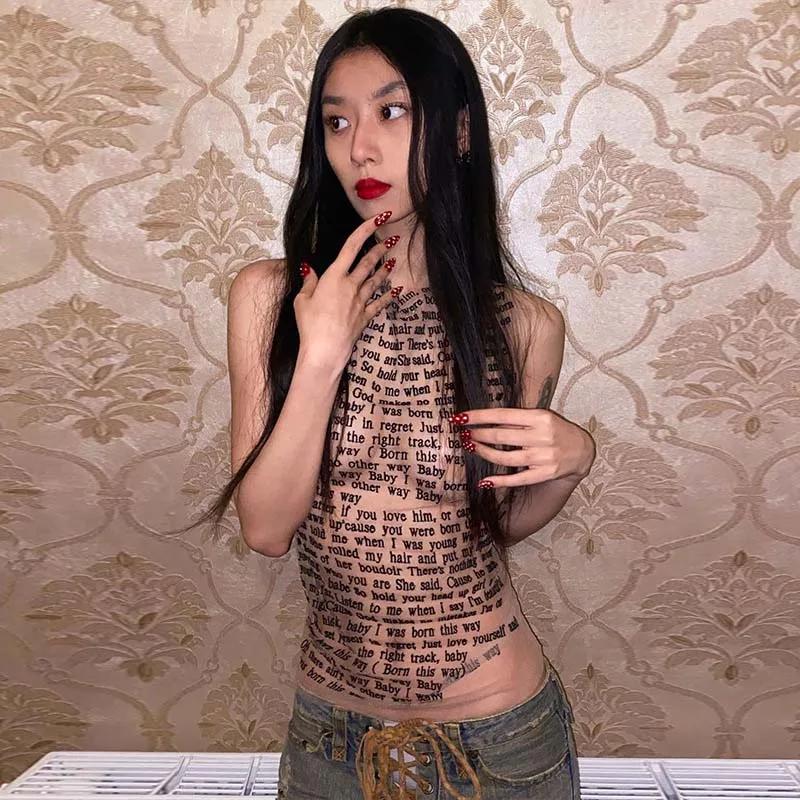 Haut à col rond en maille fibrprécieuse pour femme, haut décontracté mince, vêtements hipster, artic