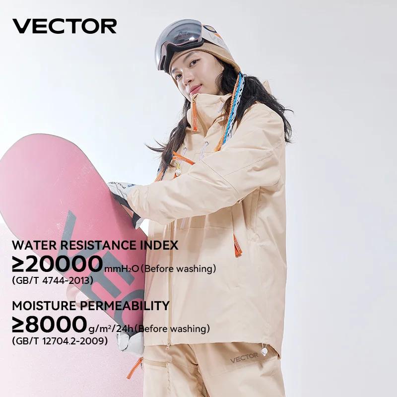 VECTOR-Haut de ski en coton pour hommes et femmes, imperméable et durable, chaud 506, double planche