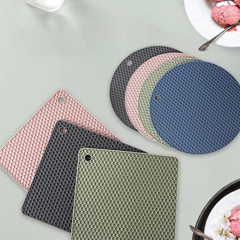 Tapis en Silicone multifonction résistant à la chaleur, 2/4 pièces, sous-verres pour tasses de boiss