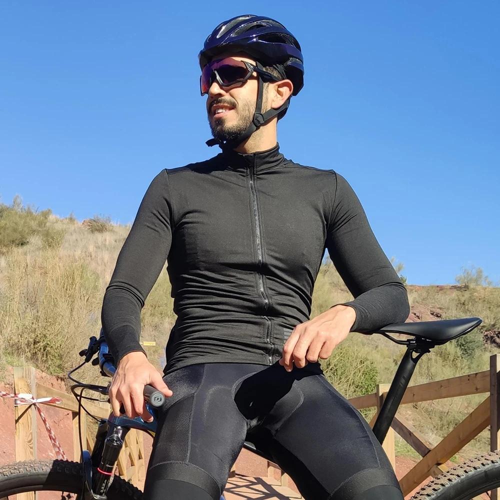 YKYW Veste Thermique à Manches sulfpour Homme Manteau de Vélo VTT Haut Pro Maillot de Cyclisme Vêtem