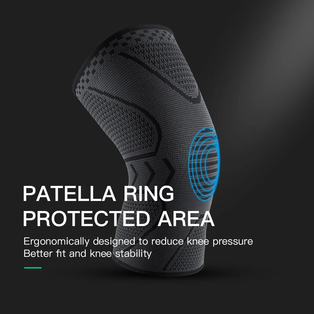 1 pièce Fitness course cyclisme genouillères élastique en Nylon genouillère pour sport Compression g