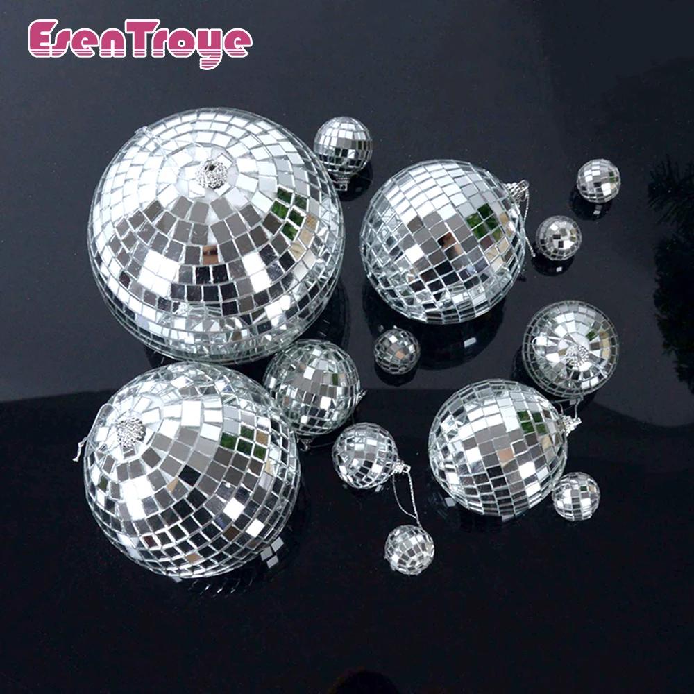 Boule Disco miroir 2-10cm, décorations de fête des années 70, ornements suspendus réfléchissants pou