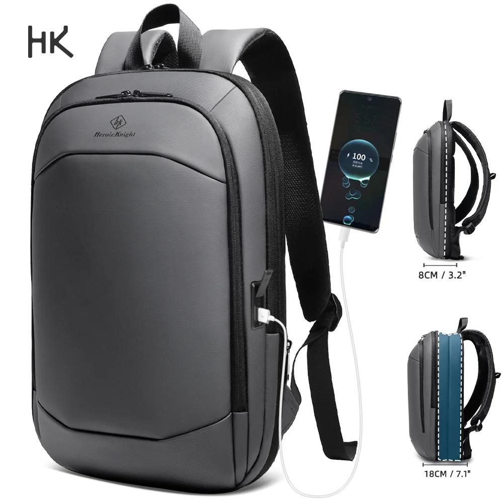 Sac à dos professionnel HK, fin et extensible, pour ordinateur portable 17 pouces, avec port USB, lé