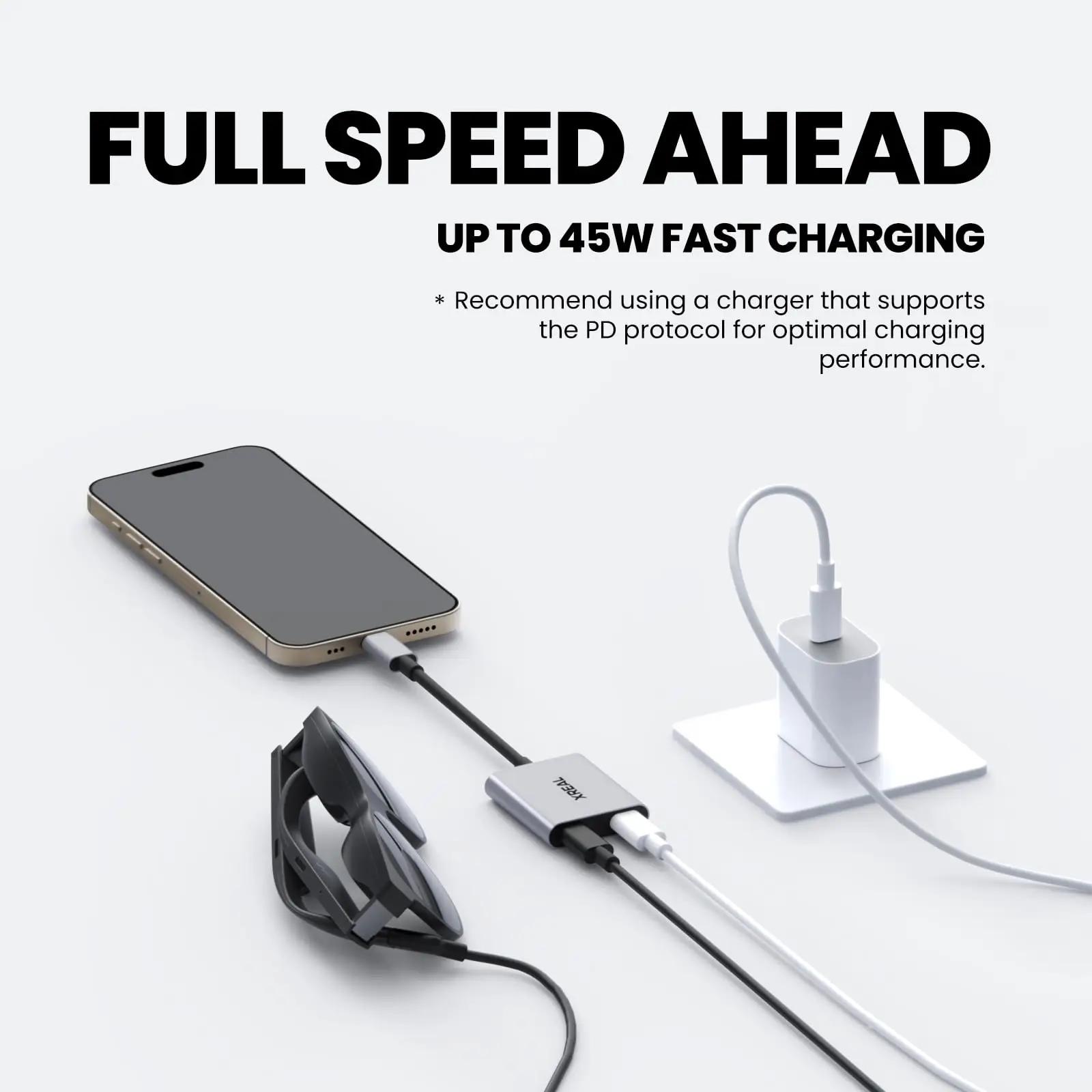 Hub XREAL pour lunettes AR, adaptateur de charge et d'utilisation, connexion directe portable Switch