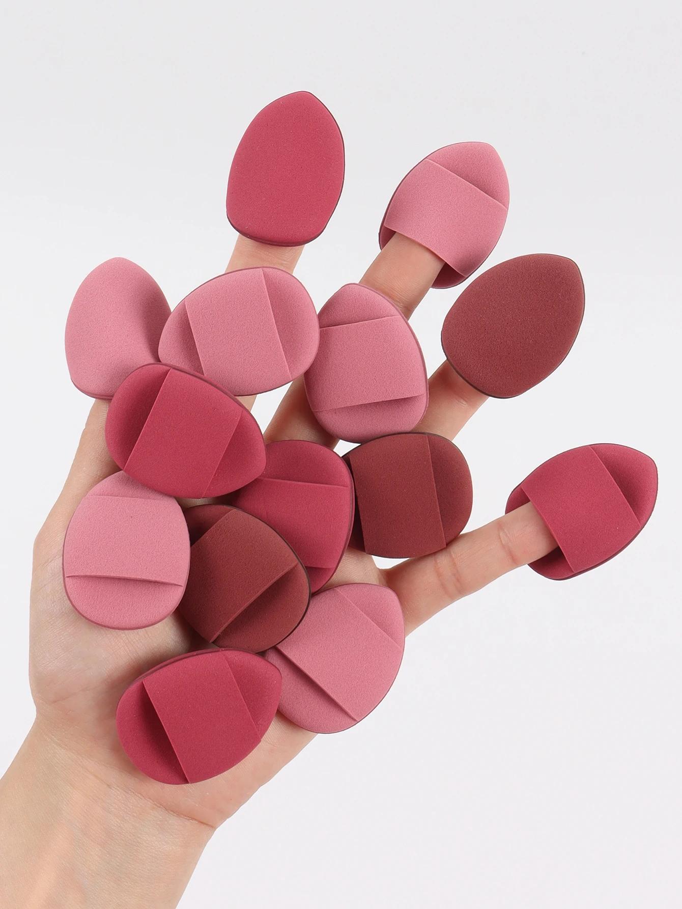 Ensemble de bouffantes de poudre éponge à coussin d'air pour les doigts, bouffantes de poudre de maq
