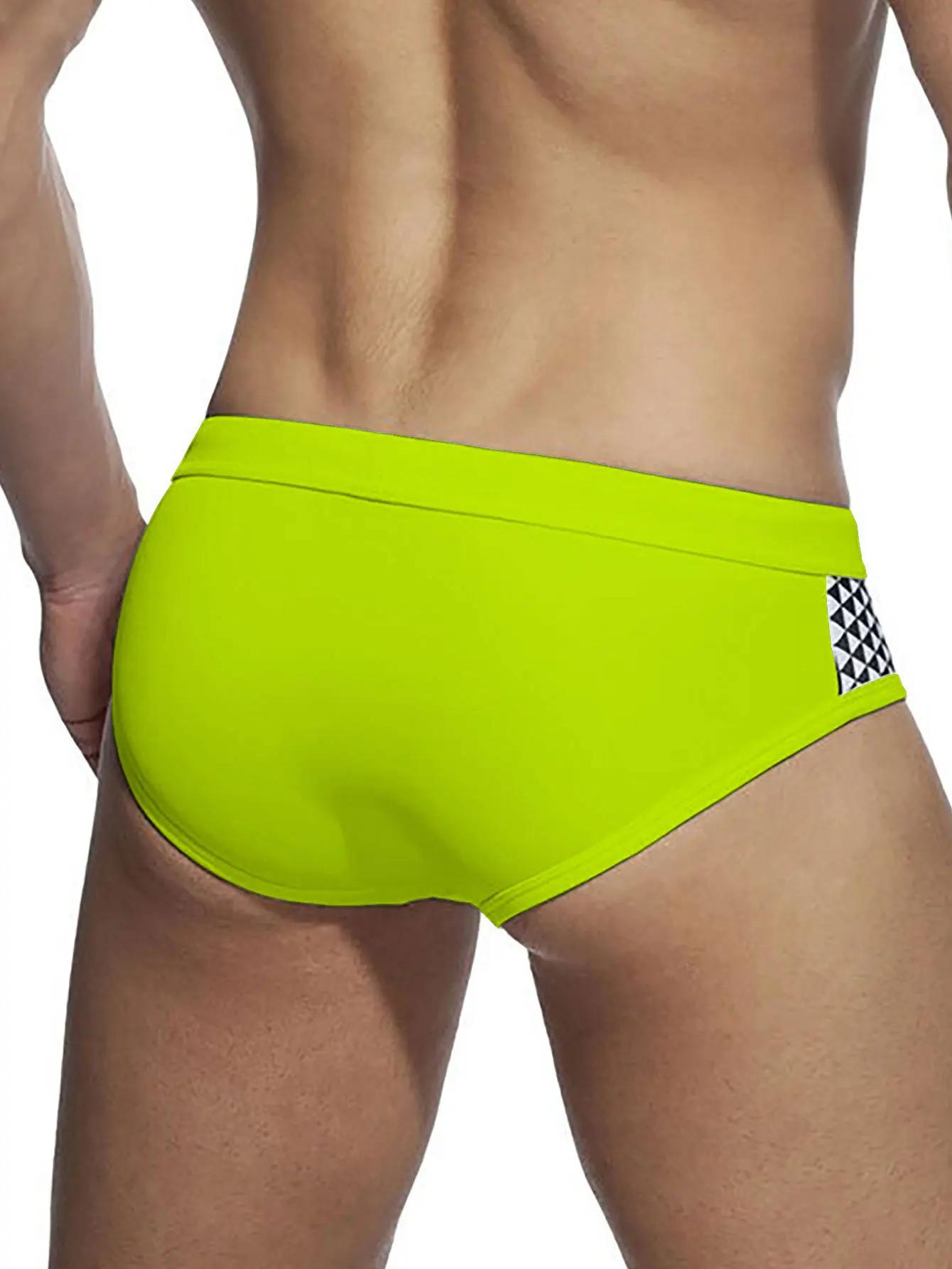 Maillot de bain Push up pour hommes, slip de bain, Sexy, coussinet amovible, sous-vêtements, short d