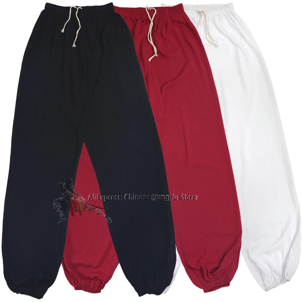 Pantalons de kung-fu en coton pour hommes et femmes, arts martiaux, Wing Chun, Tai Chi, yoga, qigong