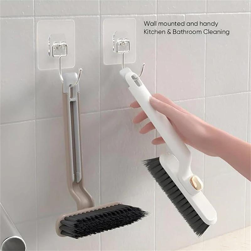 Brosse de nettoyage de crevasses rotative multifonction à main 360 °   Outil de nettoyage de coins r