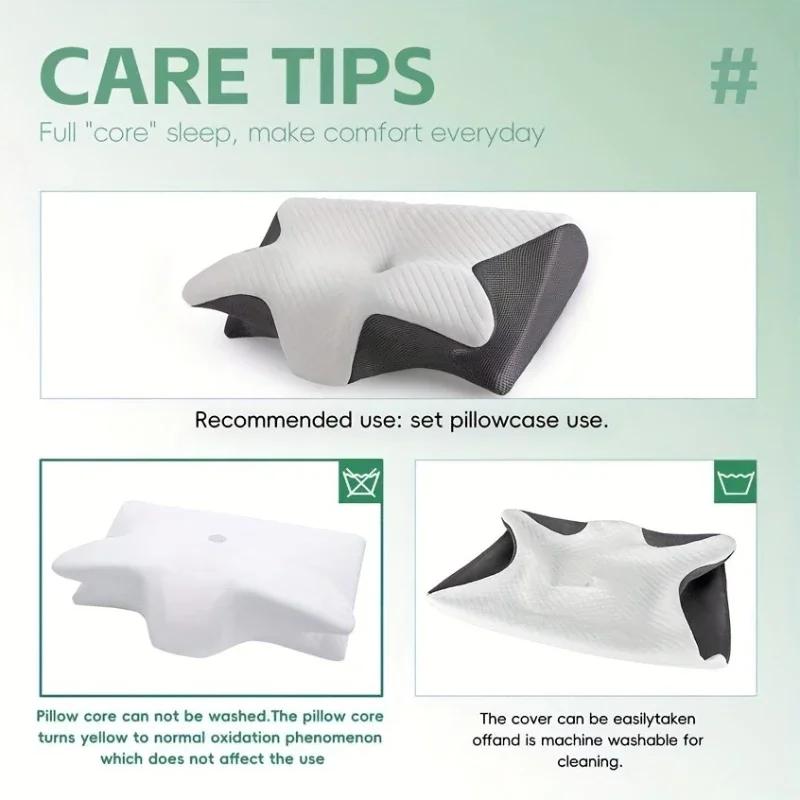 Oreiller ergonomique en corne de cou pour le côté, la relaxation des épaules, support doux mais ferm