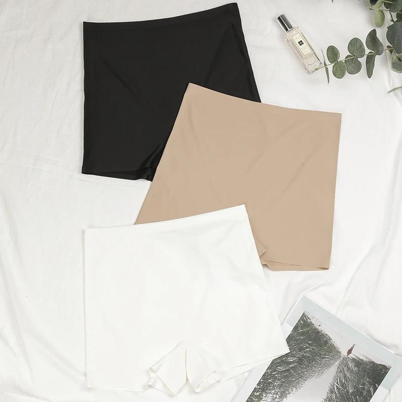 Offre spéciale dames entraînement sans couture glace soie solide Biker Shorts Boxer court Leggings s
