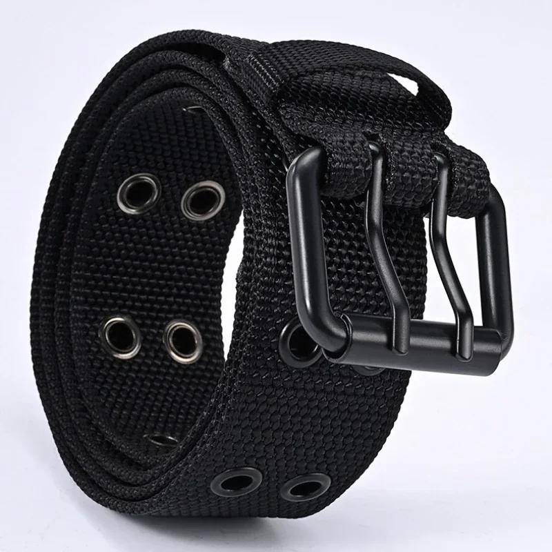 Nouveaux hommes respirant en Nylon tissu ceinture de sport de plein air ceinture boucle ardillon pan