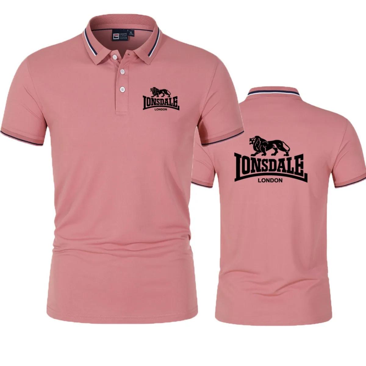 LONSDALE Polo à manches courtes pour hommes, nouveau haut décontracté de style streetwear d'été pour