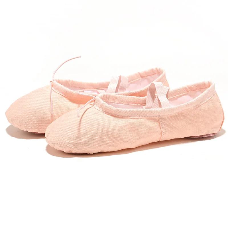 Chaussure de ballet plate pour filles et femmes - Toile douce, couleurs variées, enseignant