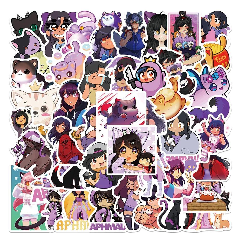 Autocollants de dessin animé Aphmau, 10/30/50 pièces, autocollants amusants pour téléphone portable,