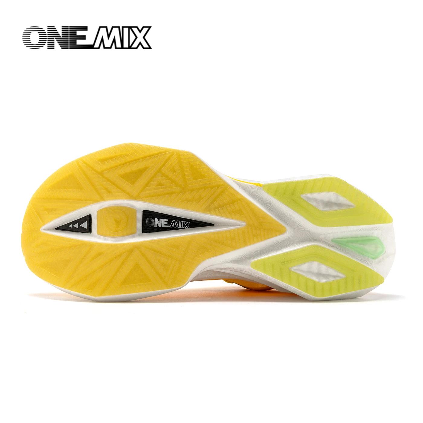ONEMIX Nouvelles chaussures de course professionnelles Marathon à plaque de carbone intégrale avec s