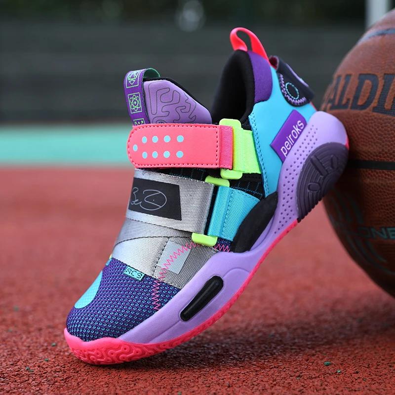 Chaussures de basket-ball pour enfants, baskets de Sport légères et antidérapantes pour garçons et f