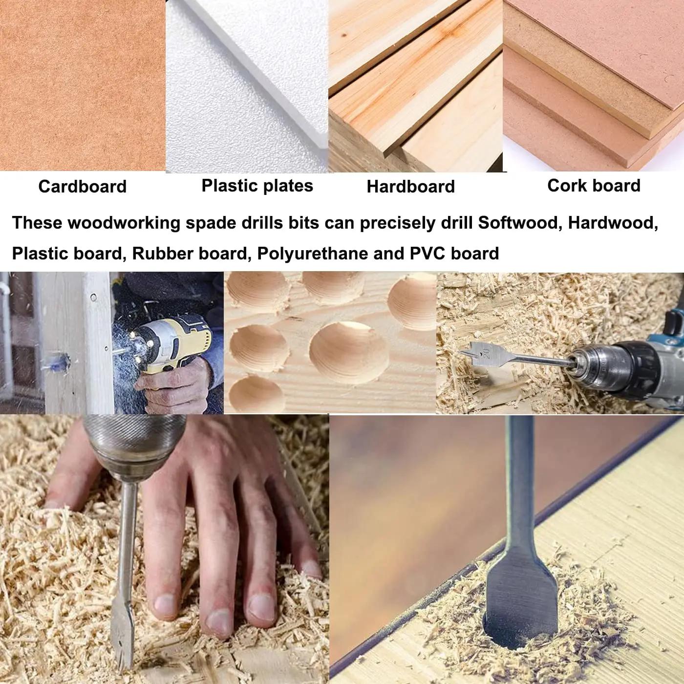 1 pièces 10-55mm ensembles d'outils pour le travail du bois durables perceuse plate longue en acier 