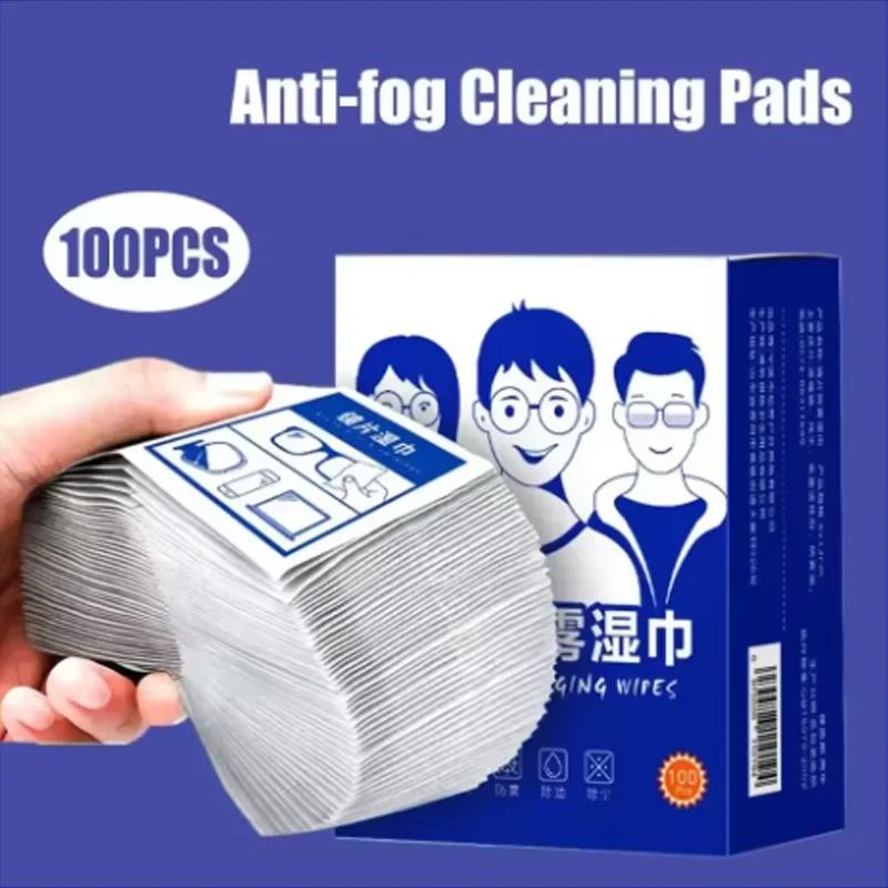 Lingettes pour lunettes, 100 pièces, chiffon de nettoyage pour écran Anti-buée, accessoires, tampon 
