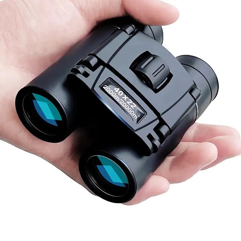 Jumelles puissantes 40x22 HD, Mini télescope pliant longue portée de 2000M, optique BAK4 FMC pour le