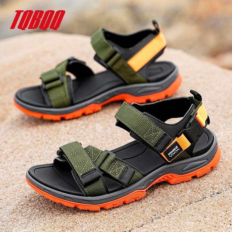 Sandales d'été pour hommes avec sangle réglable, sandales de Sport à la mode, sandales de randonnée 