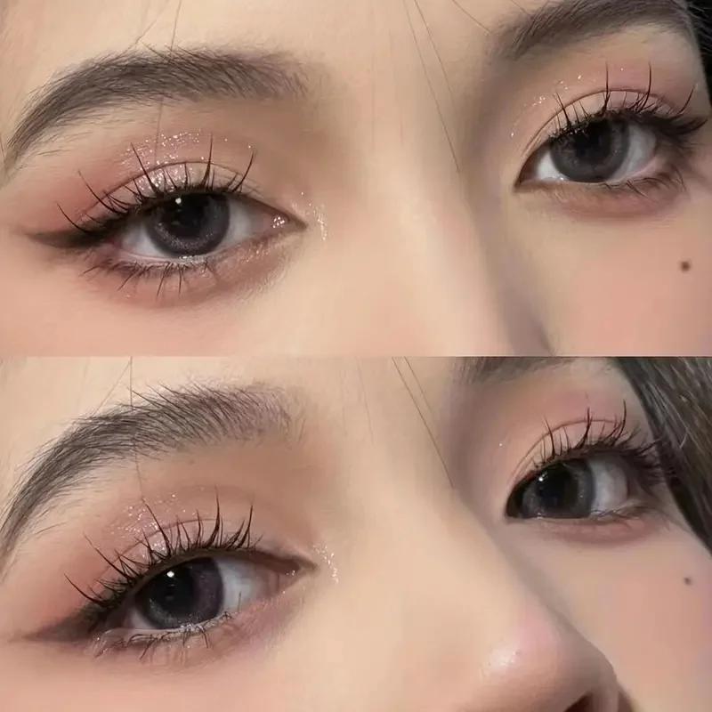 5 paires d'extensions de cils ondulées à tige transparente - réutilisables, faciles à appliquer, d'a