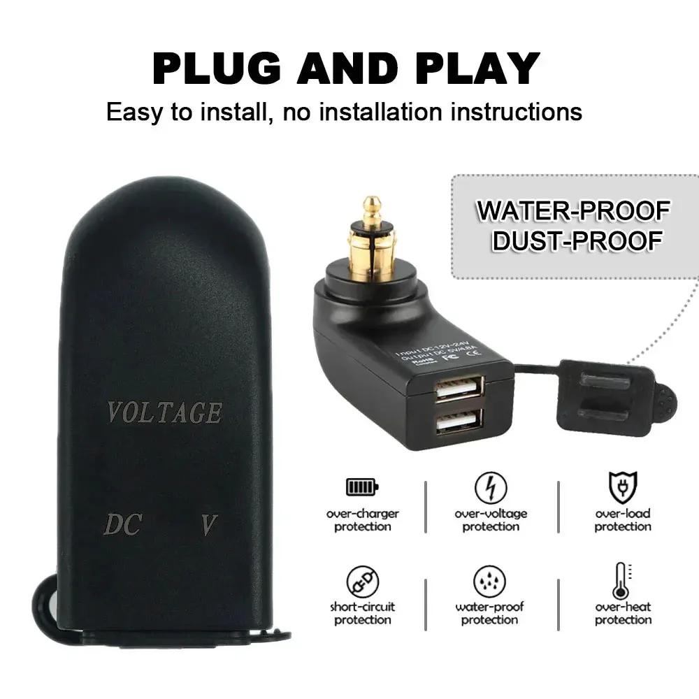 Chargeur double USB pour moto, accessoires pour BMW R1200RT R1250GS R1200GS F800ST F800R F800GS R130