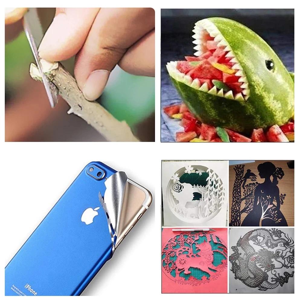 10 lames de scalpel stérile # 10 avec poignée pour dermaplanage, pédicure, artisanat, modélisation, 