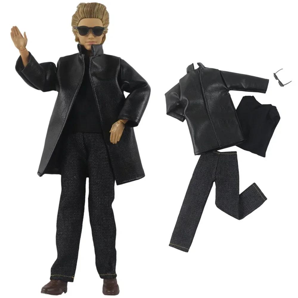 1 ensemble de vêtements de poupée, manteau en cuir, tenue pour poupée Ken de 12 pouces, plusieurs st