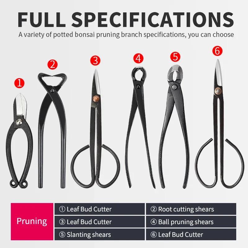 Onnfnag coupe-raine professionnelle coupe-bonsaï ciseaux à bord Concave outils de bonsaï en acier po