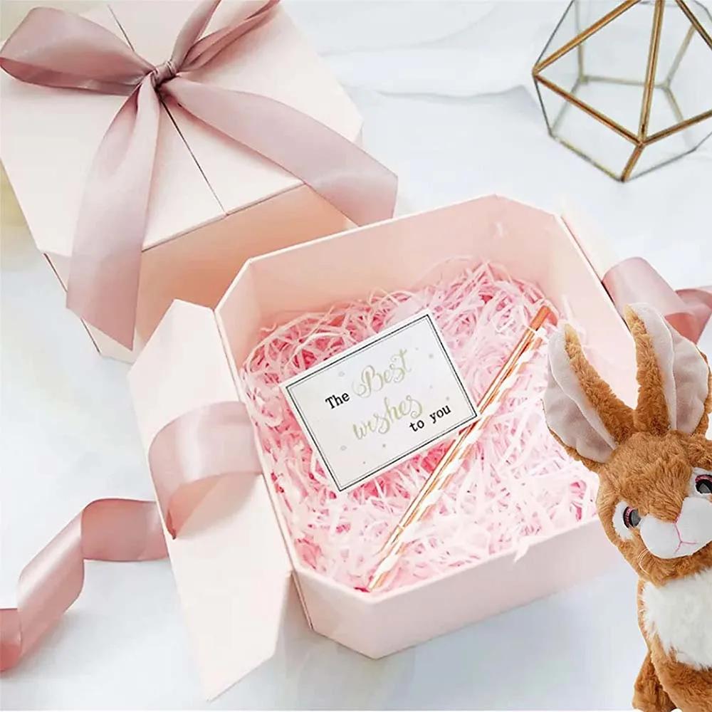 Papier à faire soi-même raphia papier déchiqueté décor confettis mariage anniversaire noël boîte-cad