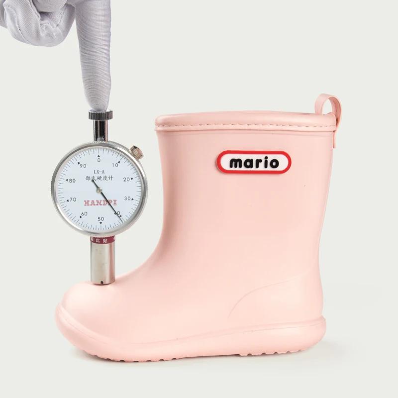 Bottes de pluie imperméables pour enfants, chaussures d'eau mignonnes, joyeux Mario, extérieur, garç