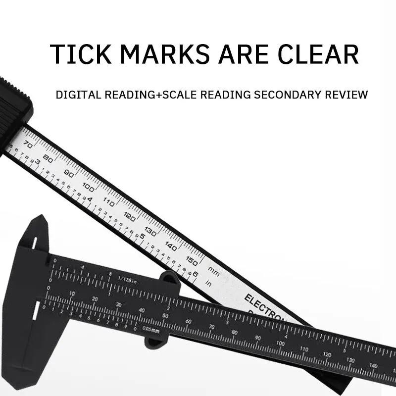 1PC plastique vernier étrier affichage numérique étrier Mini texte jouer étrier étudiant vernier règ