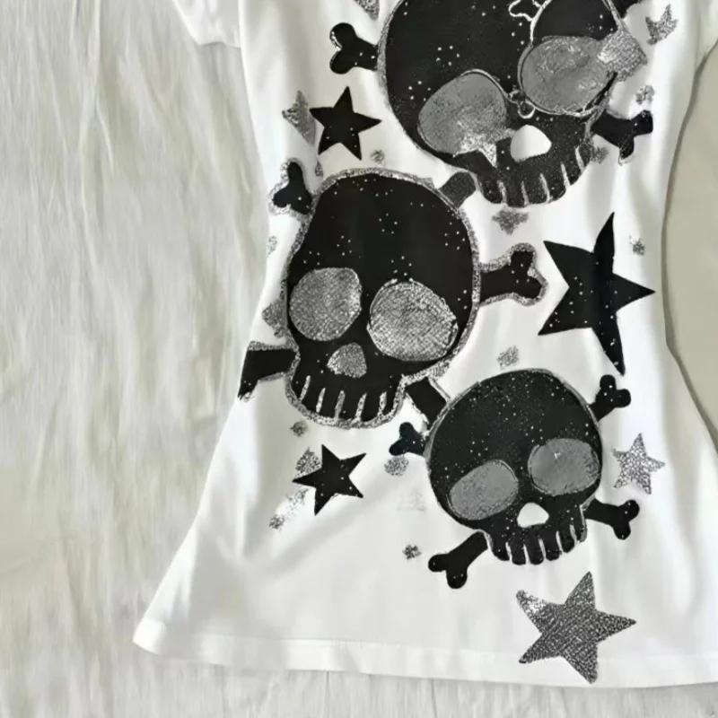T-shirts pour femmes japonais Y2k, vêtements tendance des années 2000, hauts, imprimé graphique étoi