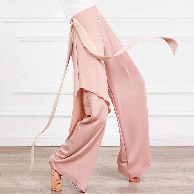 Pantalon jambes larges en mousseline de soie - Pantalon d'été taille haute style Y2K coréen