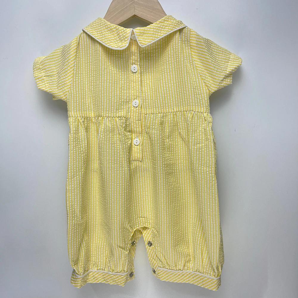 Combinaison d'été en coton à manches courtes pour garçons et filles, vêtements de boutique pour enfa