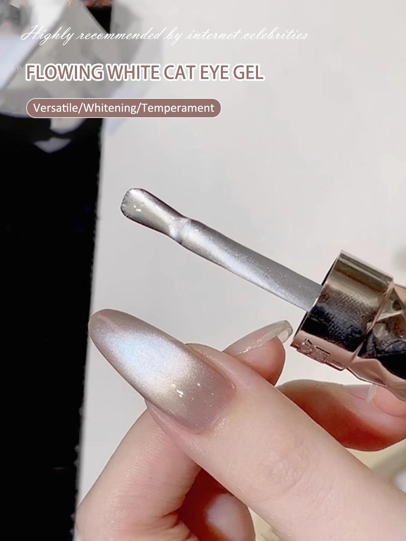 15ml nouveau flux amélioré lumière oeil de chat blanc galvanoplastie miroir perles de verre poudre m