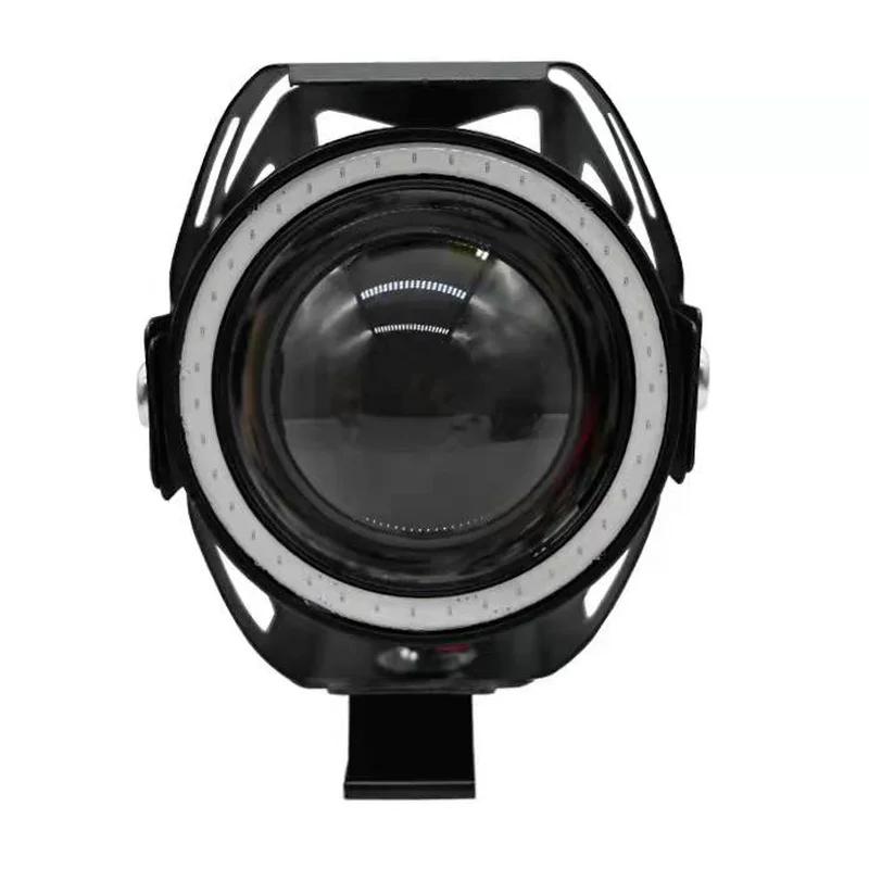 Phare LED étanche pour motos 3000LMW U7, Spot antibrouillard de conduite avec interrupteur