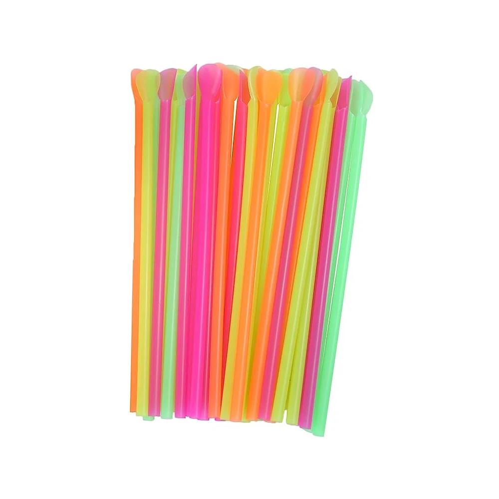 Pailles en Forme de Cuillère pour Boire Milkshake, Fournitures de ixd'Anniversaire, pour Bar, Vente 