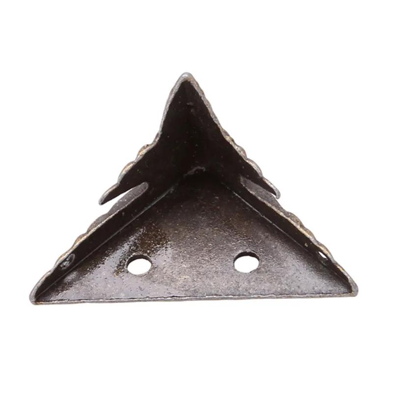 Coffre à bijoux en laiton Bronze Antique, boîte à meubles en bois, pieds décoratifs, protection d'an