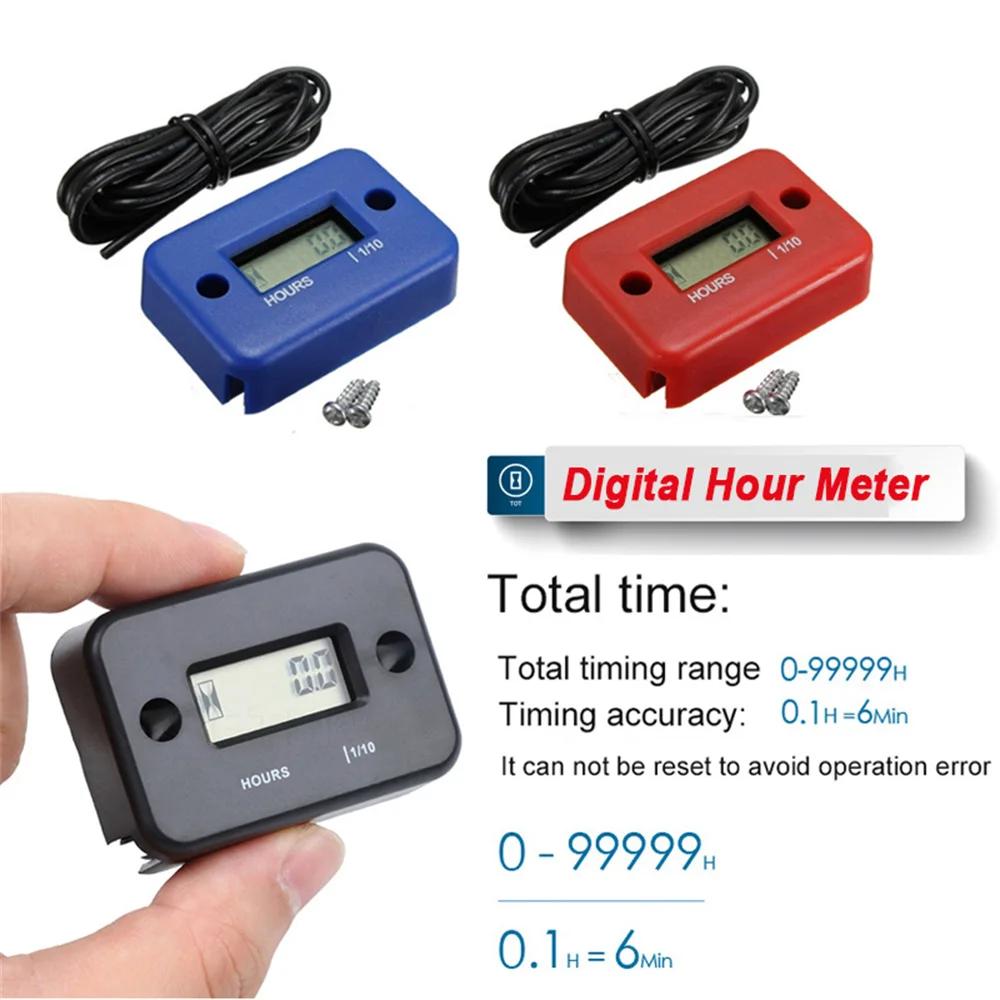 Compteur horaire numérique à écran LCD étanche, minuterie inductive pour vélo, moto, motoneige RL, m