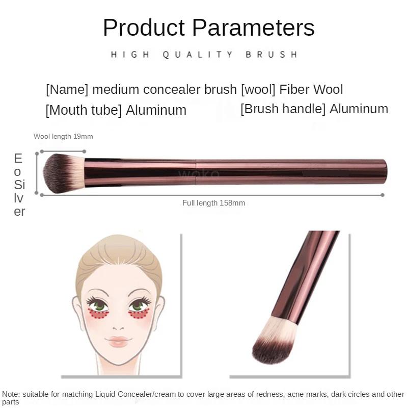 Brosse anti-cernes à finition sans couture, brosse anti-cernes coudée pour le visage, couverture int