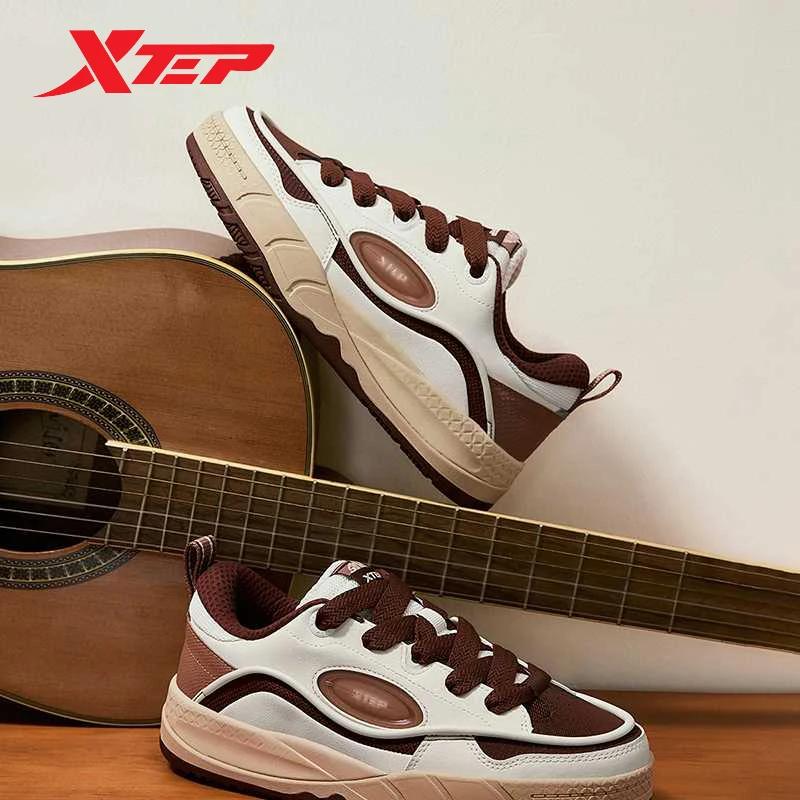 Chaussures de skateboard basses Xtep pour homme - Baskets légères rétro respirantes printemps 2025