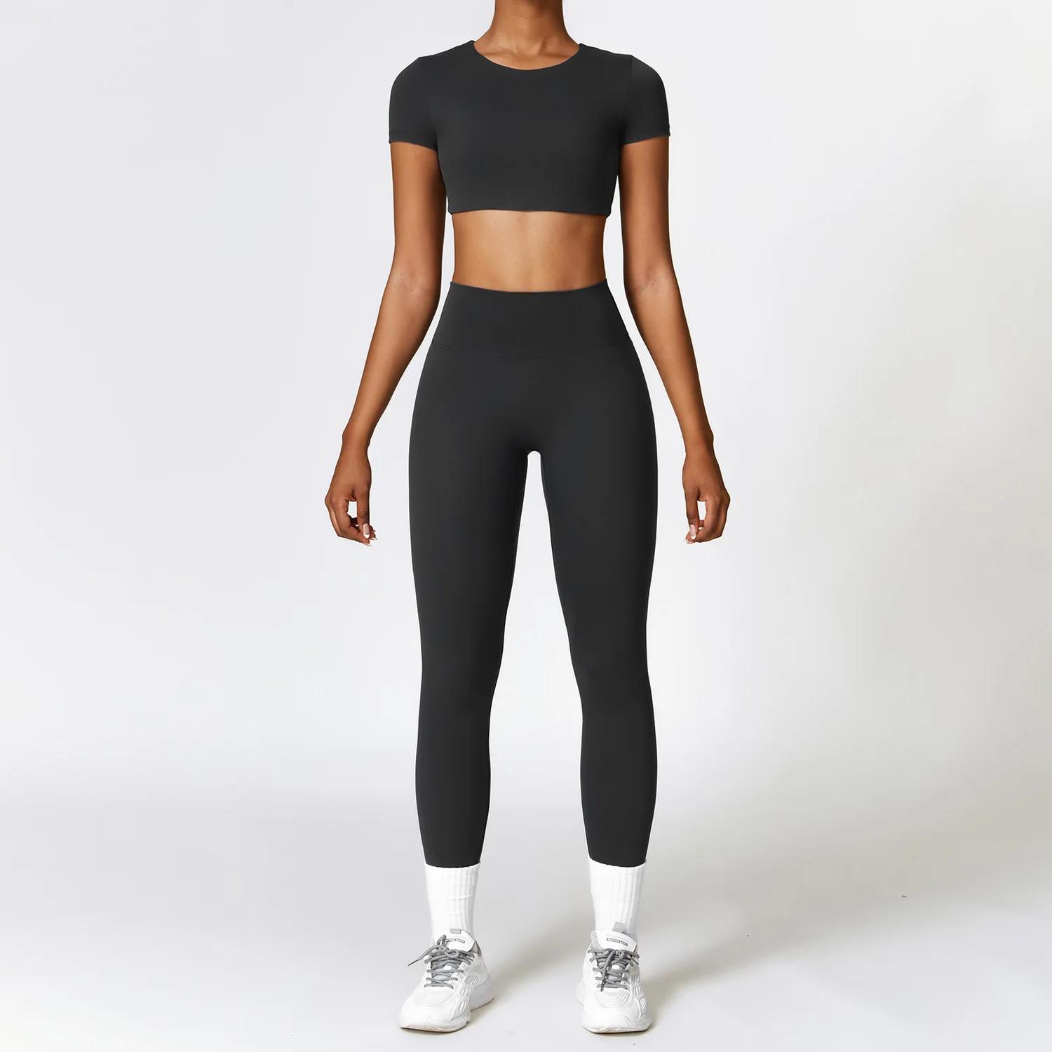 2 pièces ensemble de Yoga femmes vêtements de sport Fitness ensemble d'entraînement vêtements de spo
