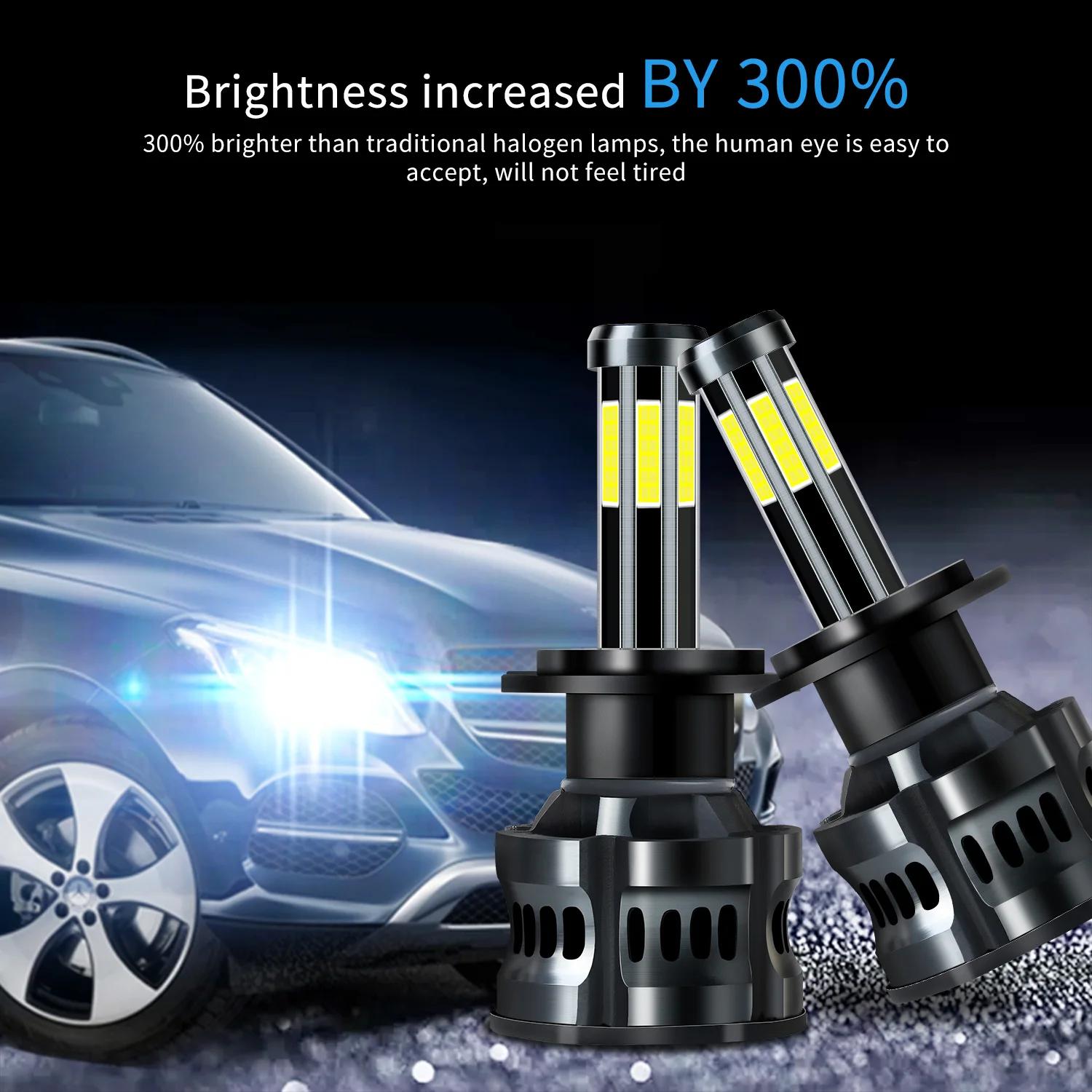 2x8 côtés COB H7 LED H11 H4 Hi/Lo H1 H3 H8 HB1 HB3 HB4 HB5 HIR2 H13 H27 9005 9006 9008 9012 ampoules