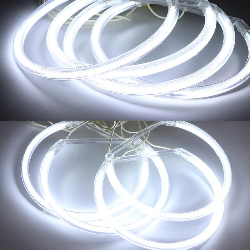 Lumière de jour ultra lumineuse CCFL Angel Demon Eyes, kit d'anneaux blancs pour BMW Série 3 E46 SIO