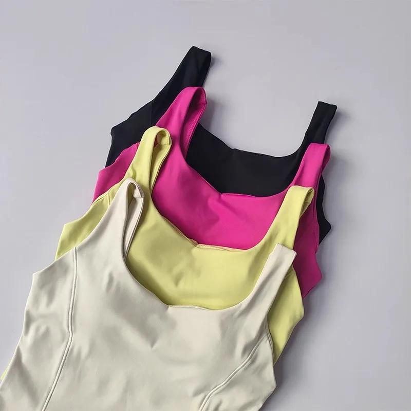 Soutien-gorge sport bustier tubulaire sans manches femme - Haut court streetwear sans couture 2024