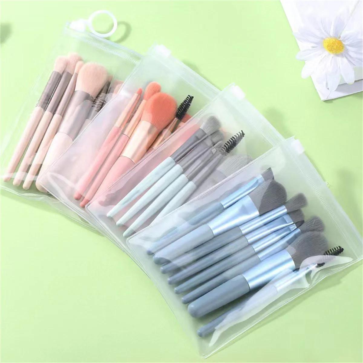 Ensemble de pinceaux de maquillage doux et moelleux, 8 pièces, pour fond de teint, Blush, poudre, fa