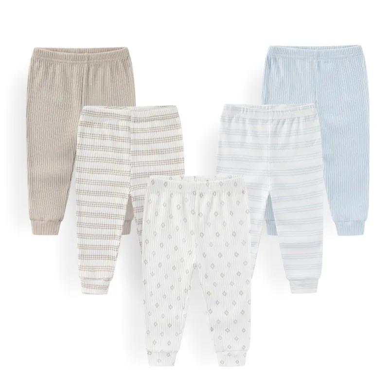Kiddiezoom – pantalons en coton doux pour bébés garçons et filles, 5 pièces/lot, à la mode, mignons,